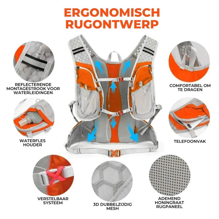 Kalsten | TravelLite Backpack - Ultralight Hydration with Integrated Water Tank