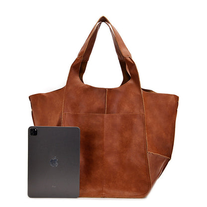 Oversized leather bag