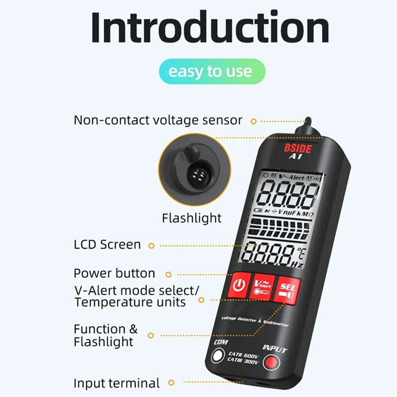 Kalsten | A1 Fully Automatic Anti-Burner Intelligent Digital Multimeter