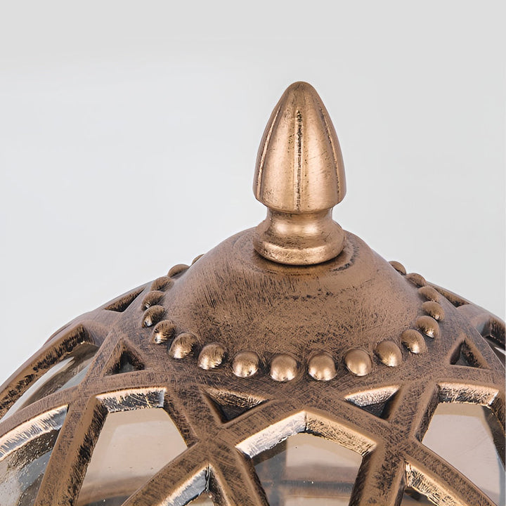 Round Glass E27 Waterproof European Style Outdoor Post Caps Lights | Kalsten