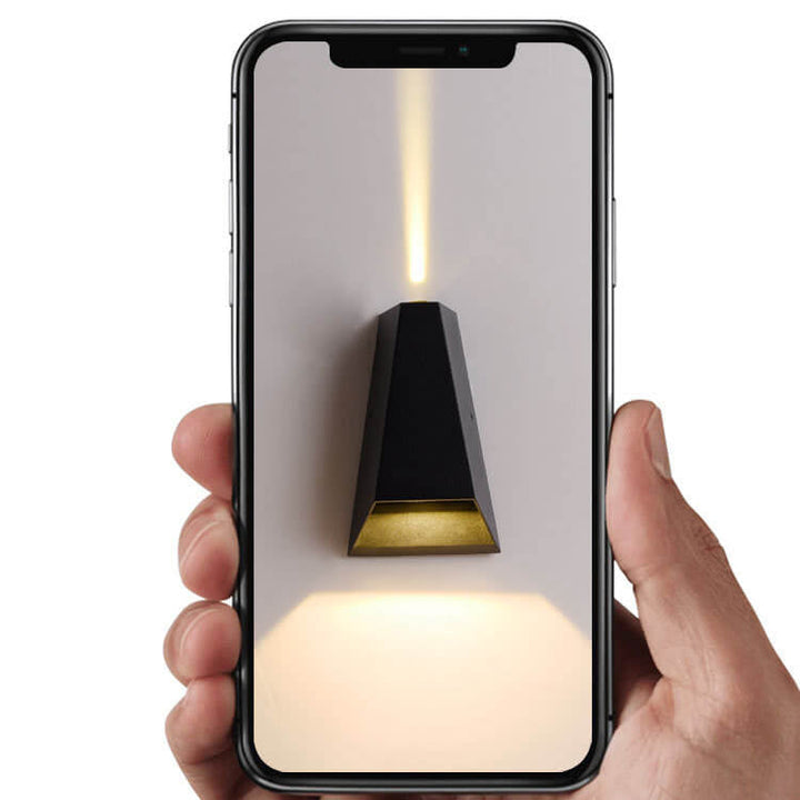 Modern Creative Trapezoid Up and Down Illuminated LED Outdoor Wall Sconce Lamp | Kalsten