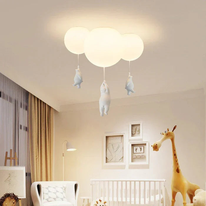Children's Ceiling Lamp with Bear and Balloon - CloudBear | Kalsten