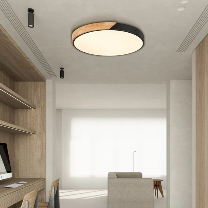 Wood LED Ceiling Lamp – Energy Efficient