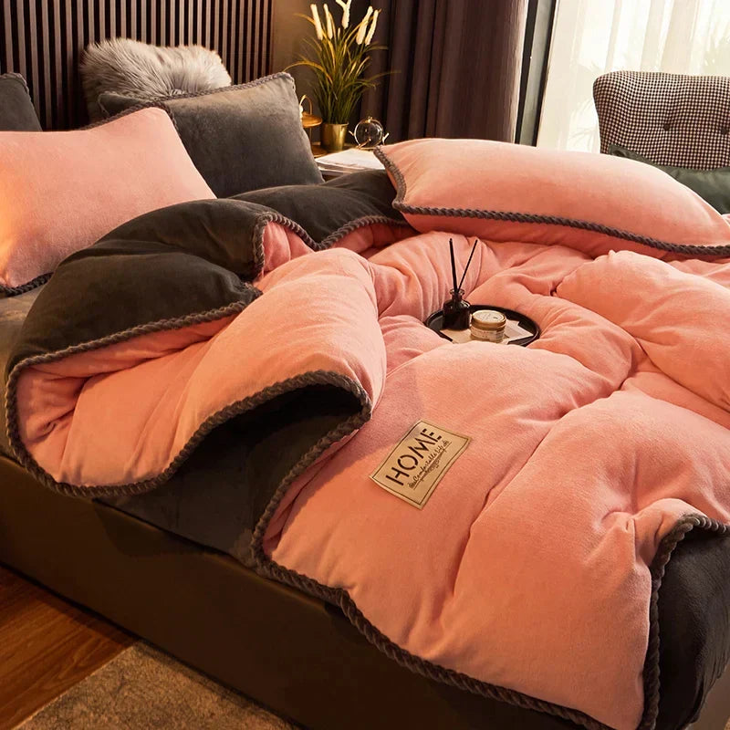 PlushHaven Luxe Velvet Duvet Cover Set – Kingsize Warmth & Comfort Kalsten