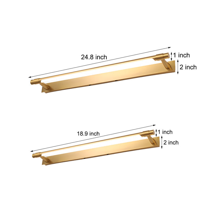 120° Rotatable Flush-Mount Bathroom Vanity Light with Linear Bar and Elegant Finishes | Kalsten