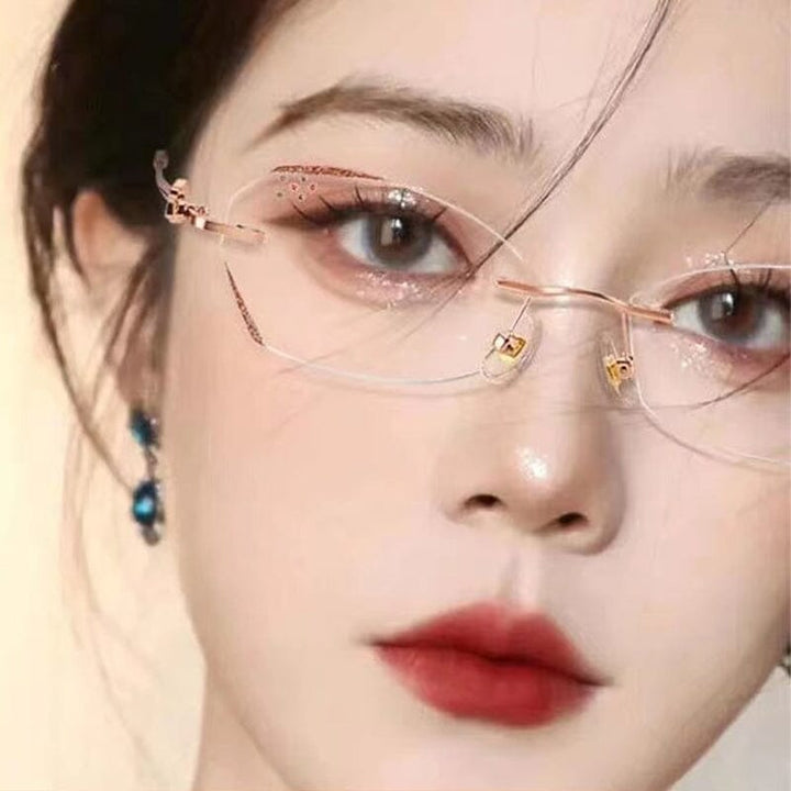 Kalsten | Fashionable rimless anti-blue light reading glasses