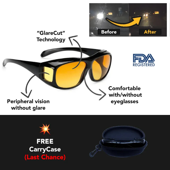 Kalsten | Headlight Drive Glasses with Anti-Glare Technology Drive Safely at Night
