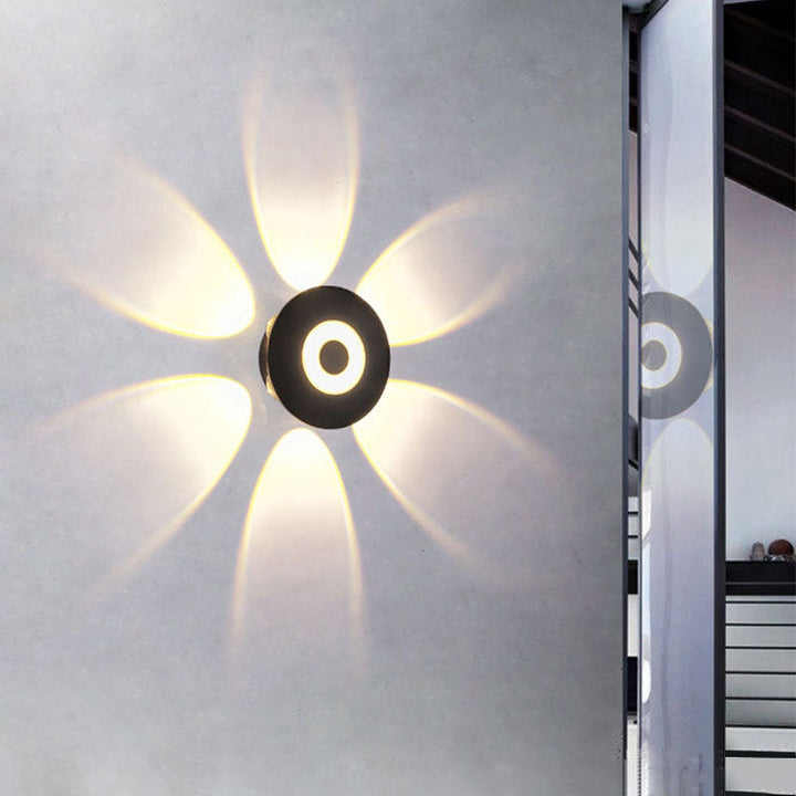 Contemporary Scandinavian Aluminum Round Shade LED Wall Sconce Lamp For Outdoor Patio | Kalsten
