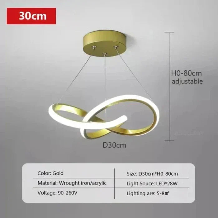 Modern LED Ceiling Lamp - WaveGlow | Kalsten