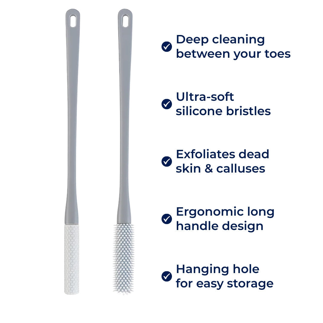 Deep cleaning of dirt and dead skin – Soft silicone bristles – Sensitive feet and daily hygiene Karnz