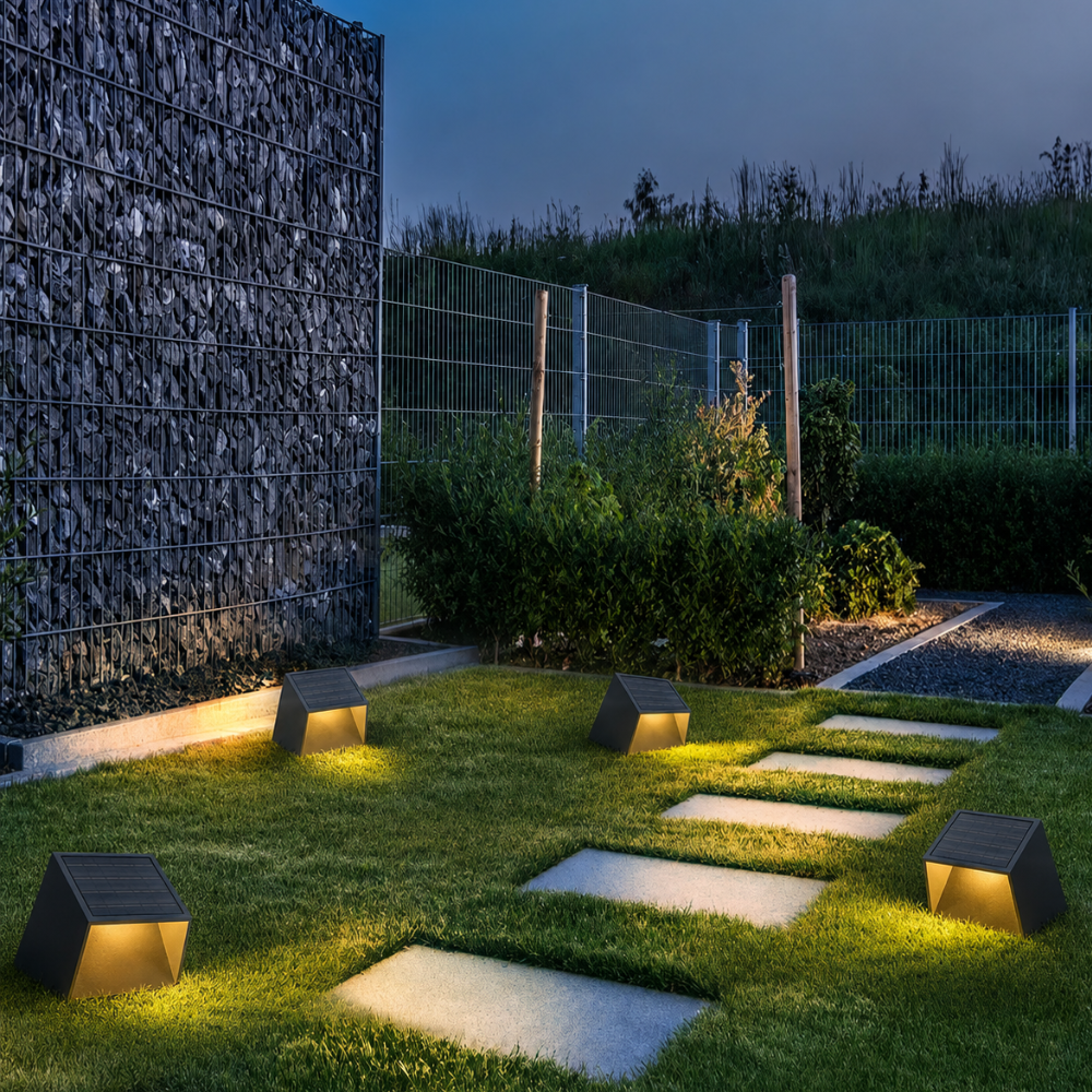 Solar Stainless-Steel Pathway Light with Remote