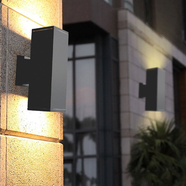 Modern Minimalist Square Column LED Luminous Outdoor Waterproof Wall Sconce Lamp | Kalsten