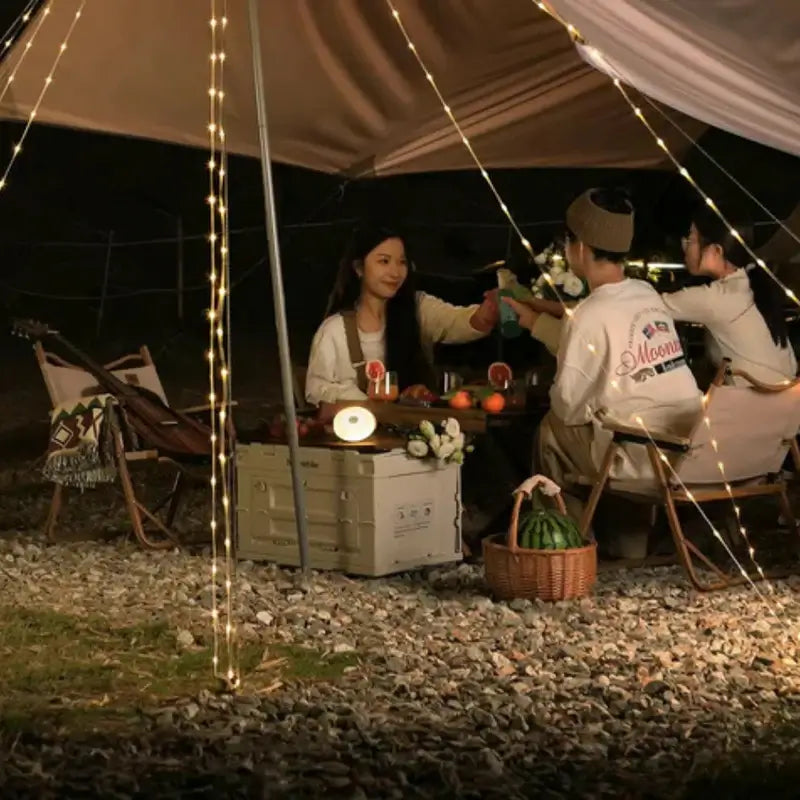 Rechargeable Camping Light with String Lights