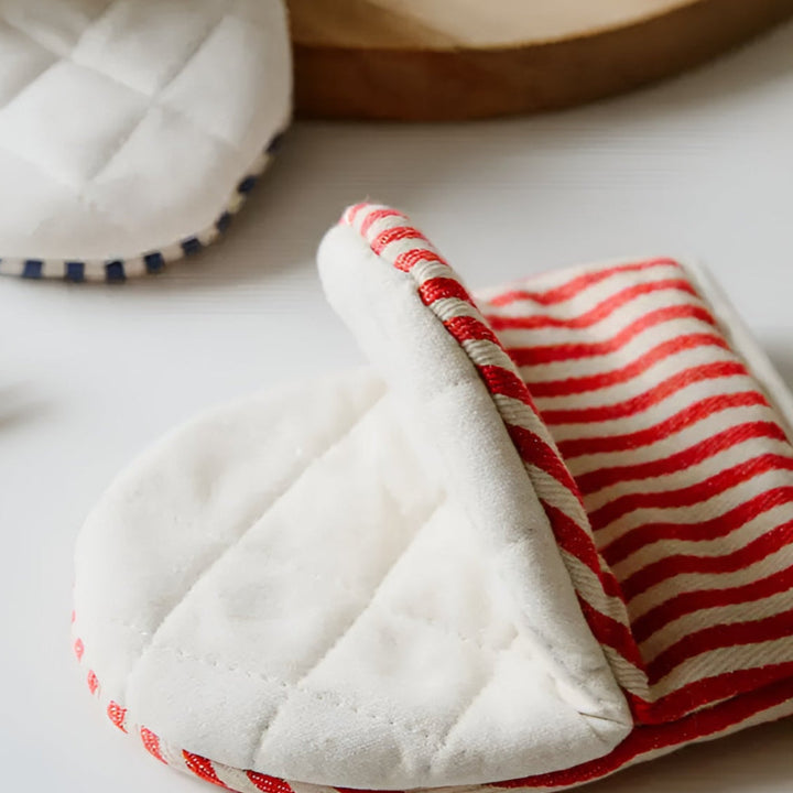 Striped Heat-Resistant Kitchen Oven Gloves