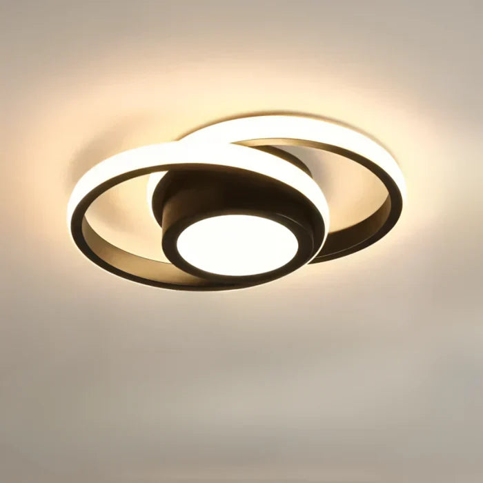 Modern LED Ceiling Lamp with Double Ring Design - Twilight Rings | Kalsten