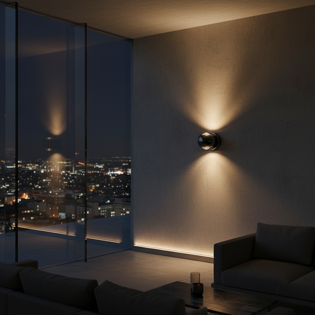 Diabolo Hourglass Dual-Beam Wall Sconce