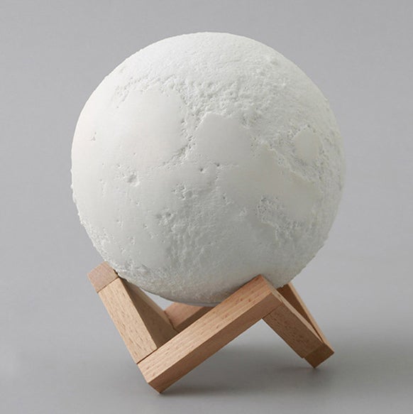 Creative Mini Rechargeable 3D Printed Moon 1-Light LED Table Lamp | Kalsten