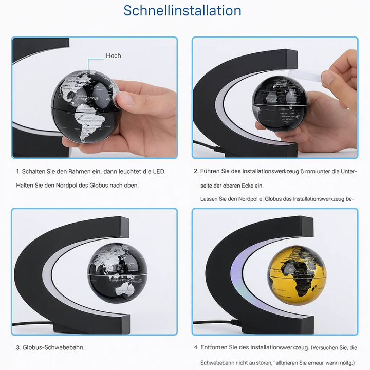 Kalsten | AstroGlobe LED World Globe – Floating Globe Lamp with Magnetic Suspension