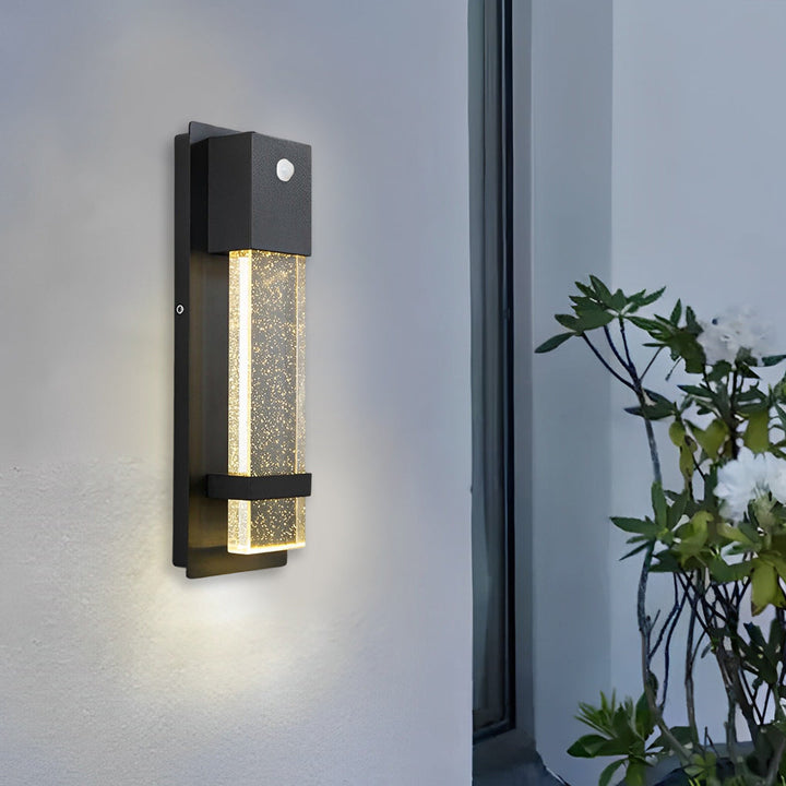 Minimalist Crystal Bubble Glass Waterproof LED Motion Sensor Wall Lamp | Kalsten