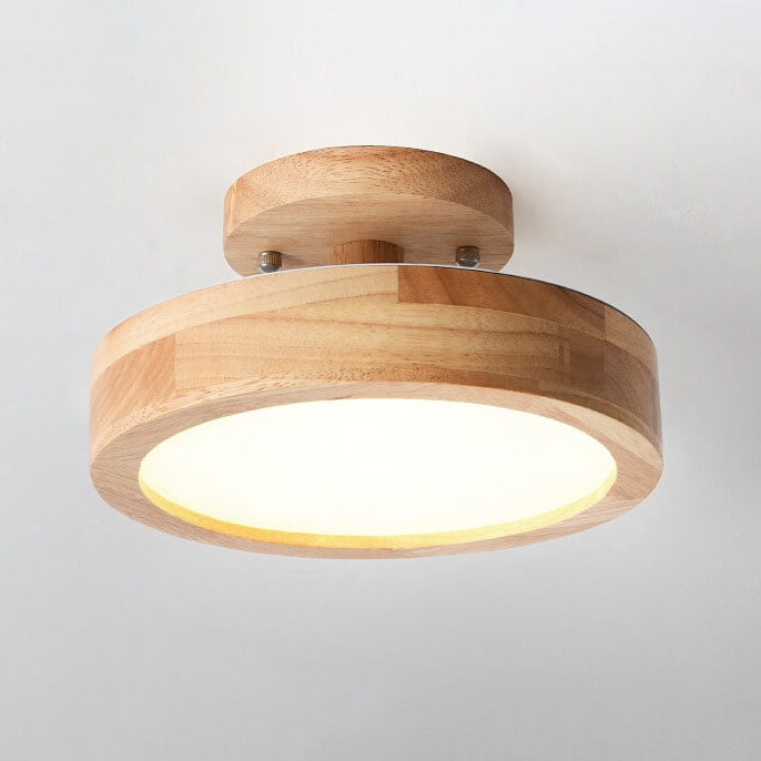LED Round Ceiling Lamp – Nordic Semi-Flush Design