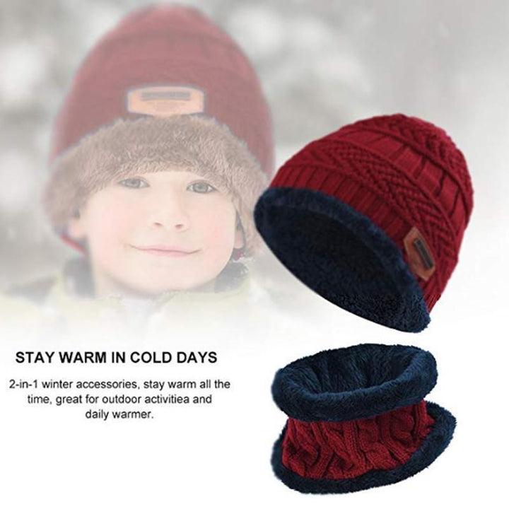 Winter Hat with Scarf Set