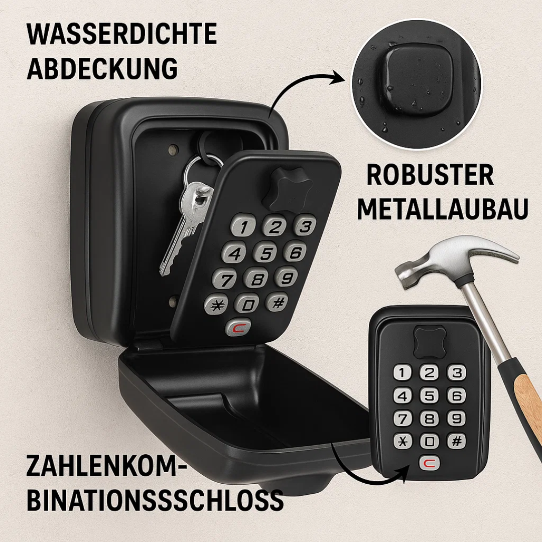 KeyGuard Outdoor Safe – Waterproof Wall-Mounted Key Box | Skanto