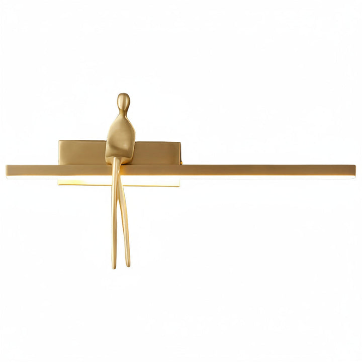 LED Wall Sconce Light – Italian Creative Gold Man Copper Art (31x17cm / 12.2x6.7in) | Kalsten
