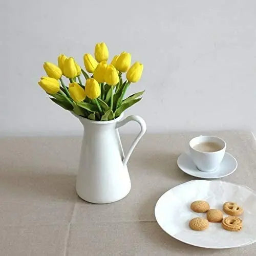 BowLift | 10-piece set artificial tulips made of latex – stylish and durable decorative flowers