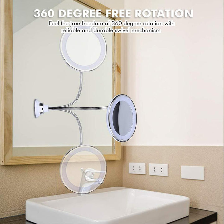 Kalsten | 10x Zoom LED Makeup Mirror