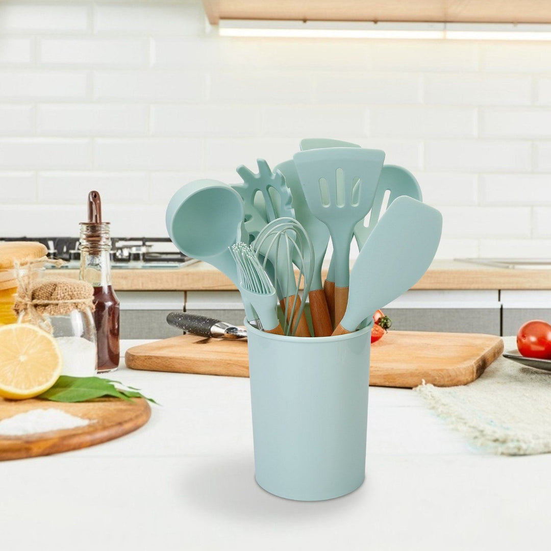 11-Piece Silicone Kitchen Utensils Set – Heat Resistant