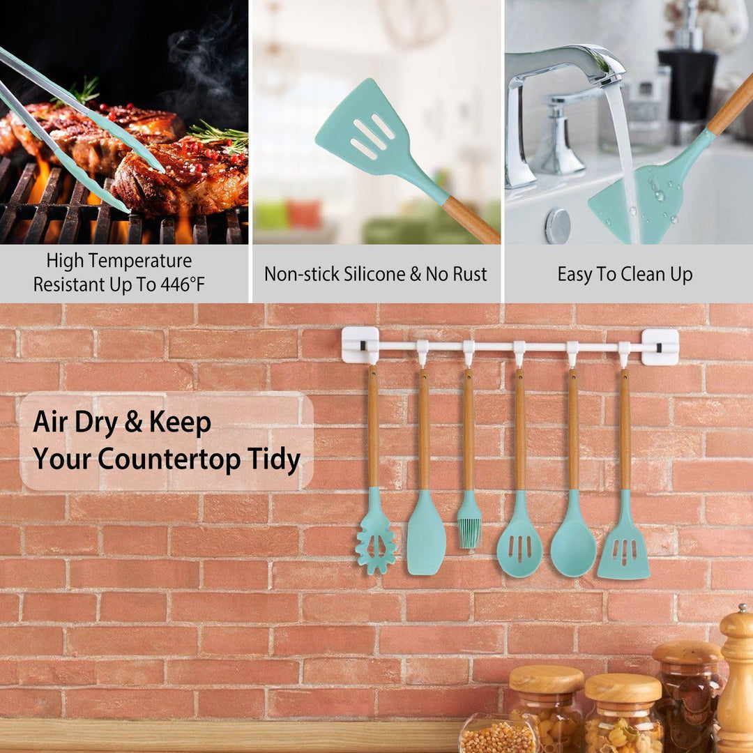 11-Piece Silicone Kitchen Utensils Set – Heat Resistant