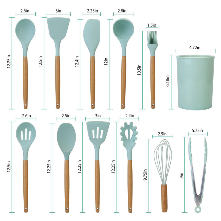 Kalsten | 11-Piece: Silicone Cookware Set