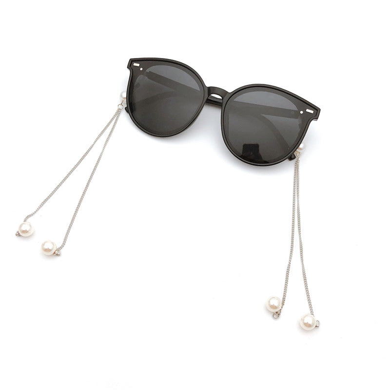Elegant Triple Strand Pearl Eyewear Chain Kalsten