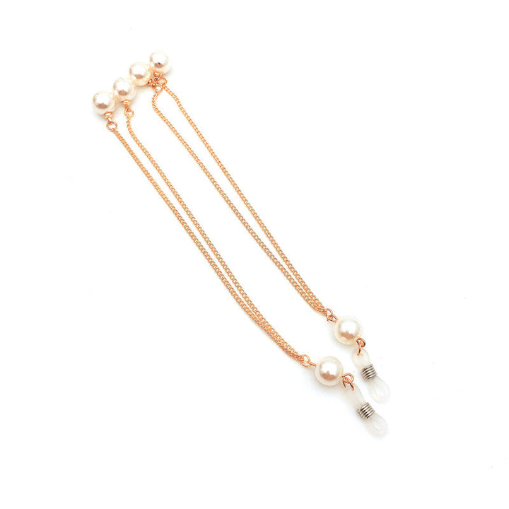 Elegant Triple Strand Pearl Eyewear Chain Kalsten