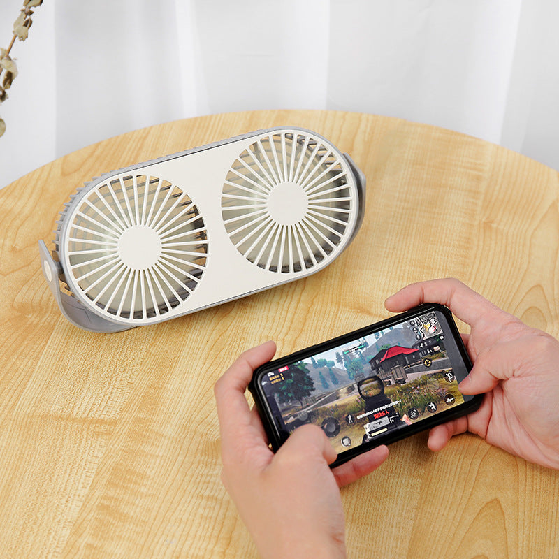 Dual-Head Portable Desk Fan Kalsten