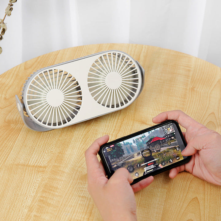 Dual-Head Portable Desk Fan Kalsten