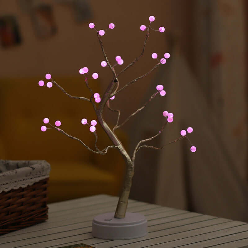 LED USB Fire Tree Light Copper Wire Table Lamps Night Light | Kalsten