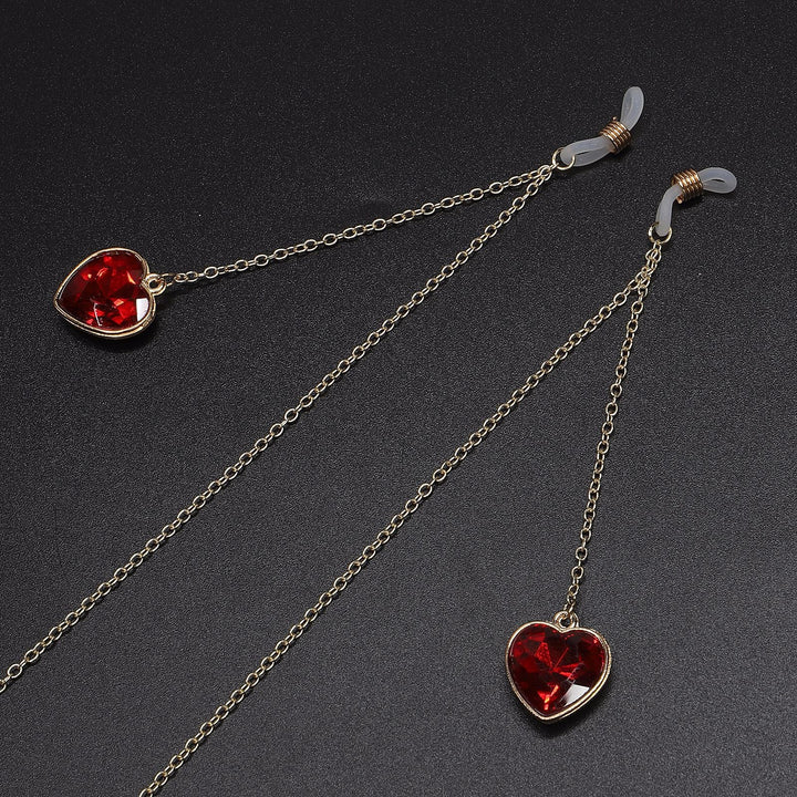 Heart-Shaped Crystal Accent Eyewear Holder Kalsten