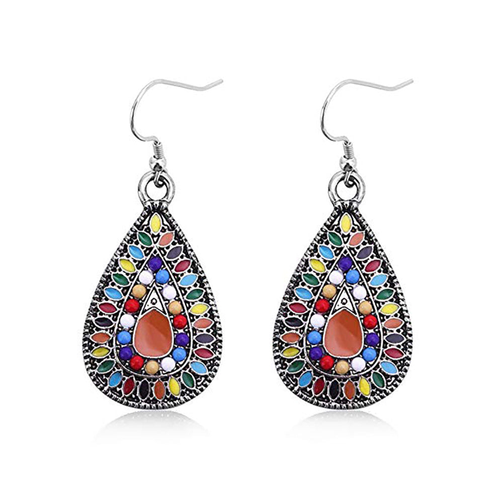 Colorful Teardrop Dangle Earrings Kalsten