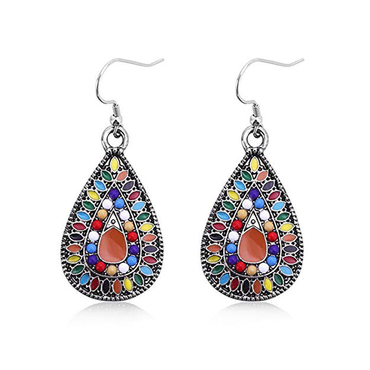 Colorful Teardrop Dangle Earrings Kalsten