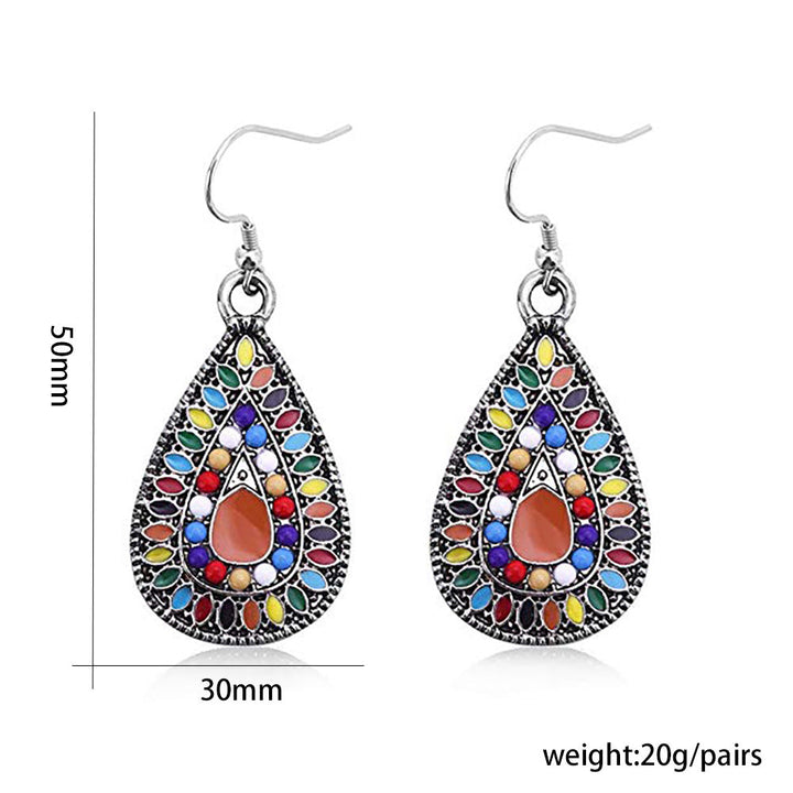 Colorful Teardrop Dangle Earrings Kalsten