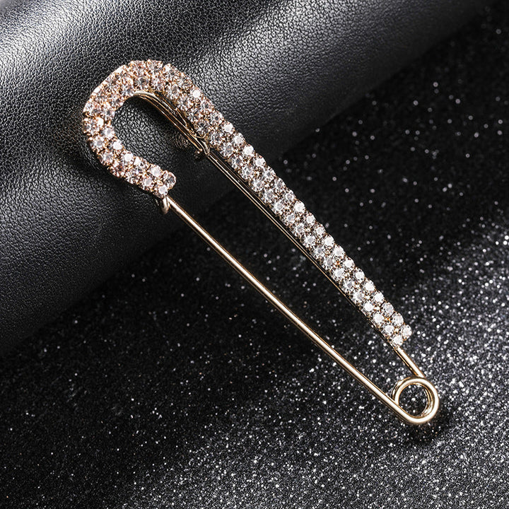 Premium Crystal Embellished Safety Pin Kalsten