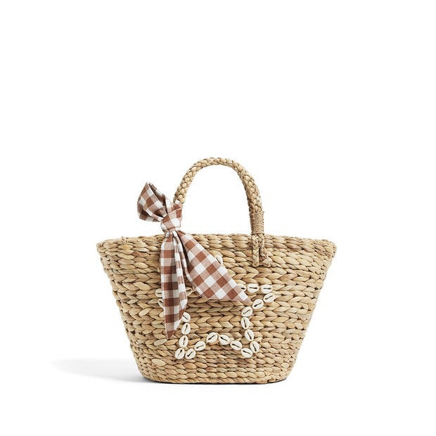 Trendy Basket Bag with Decorative Tied Belt Kalsten