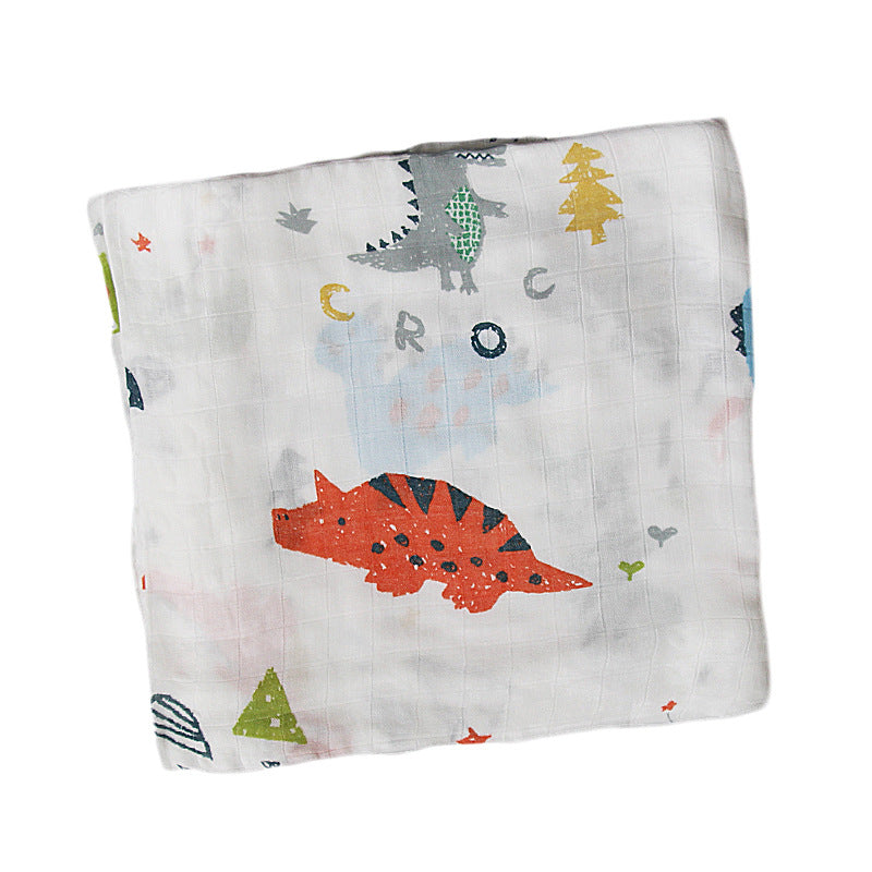 Organic Cotton Dinosaur Print Muslin Swaddle kalsten