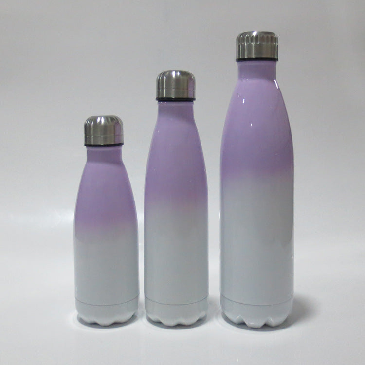 Ladies stainless steel insulated bottle with innovative grip surface Kalsten