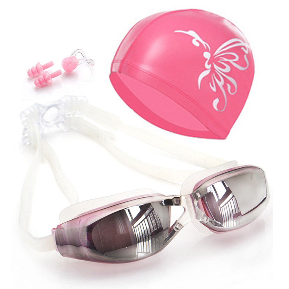 Swim set with ergonomic swim goggles and comfortable cap Kalsten