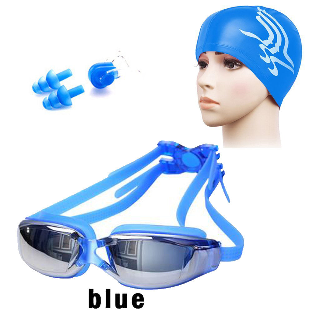 Swim set with ergonomic swim goggles and comfortable cap Kalsten