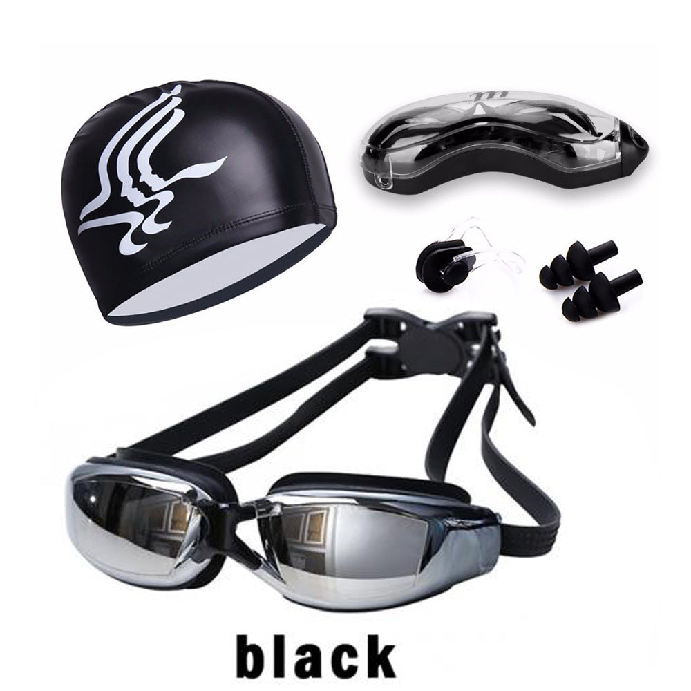 Swim set with ergonomic swim goggles and comfortable cap Kalsten