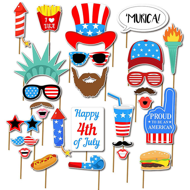 Unisex nan Photo Box Accessory Set for Independence Day Party Props Kalsten
