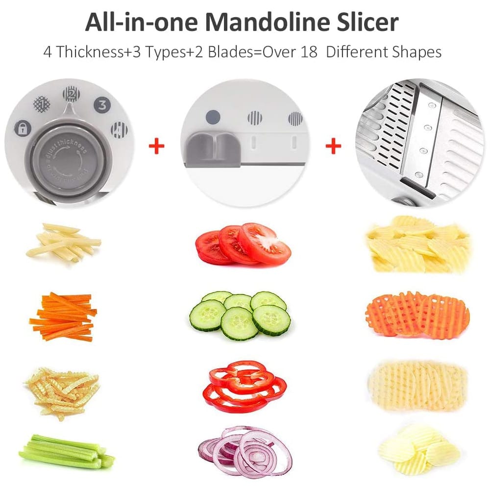 Kalsten | ProSlice Mandoline Vegetable Slicer – Adjustable Stainless Steel Blades for Precision Cutting